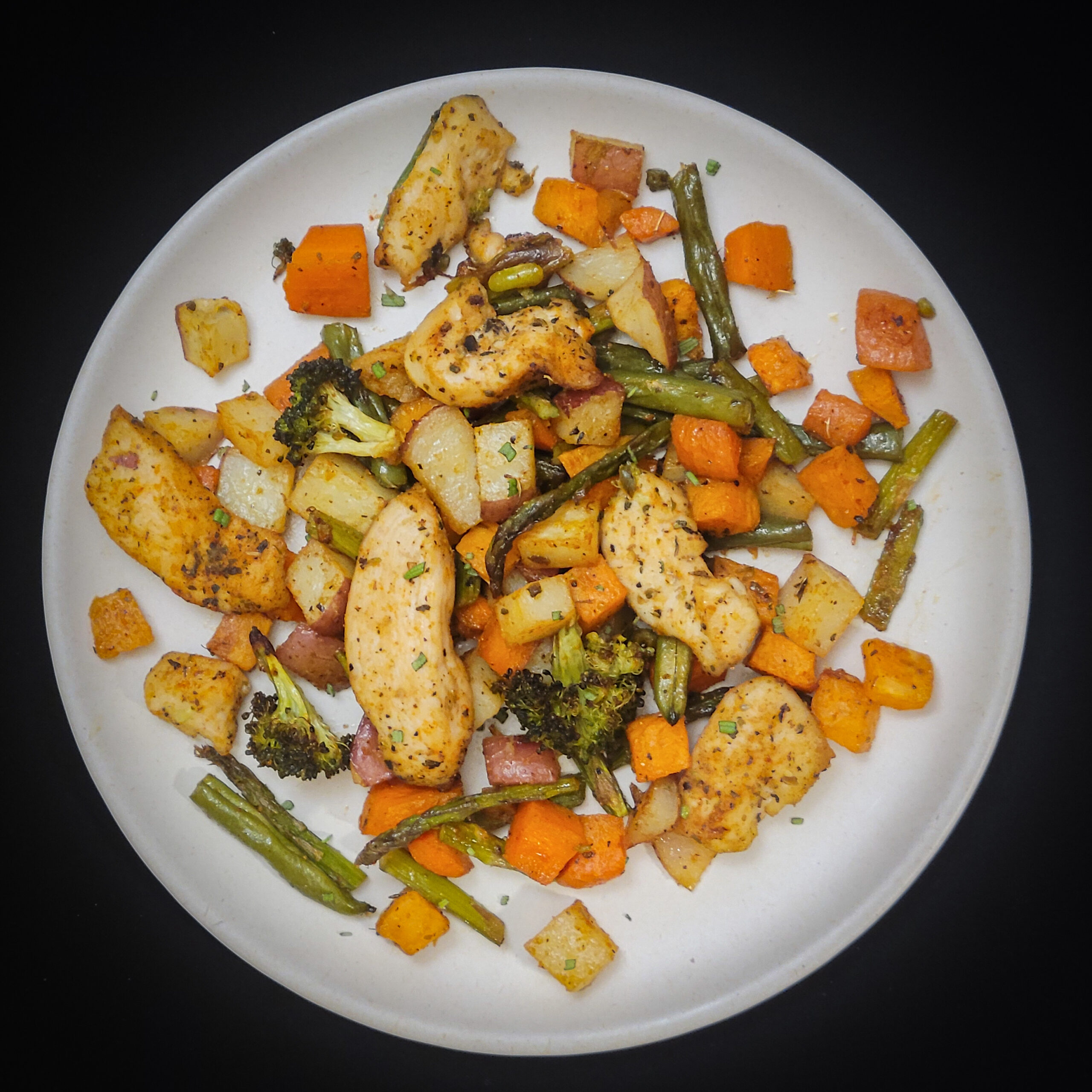 One Pan Chicken and Veggie Bake